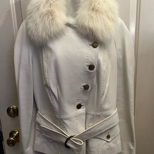 White leather jacket